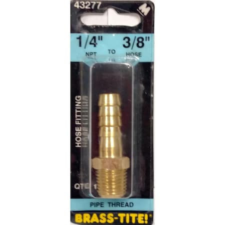 Barjan 7443277 Hydraulic Hose Fitting; Brass 07443277